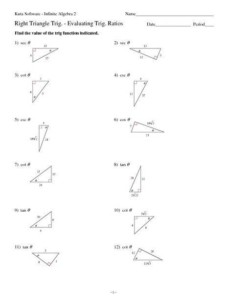 practice worksheet special right triangles